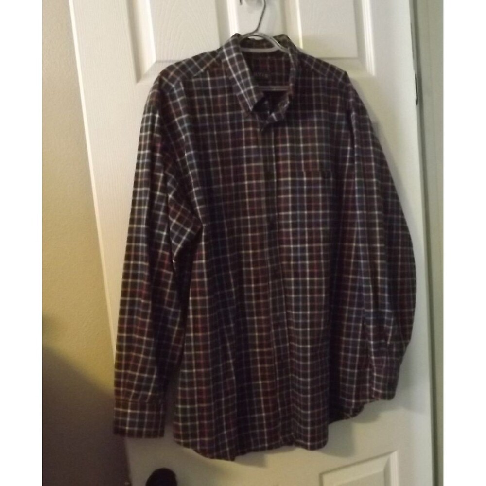 Orvis Men's XL Plaid Multi Color Shirt Button Down Long Sleeve